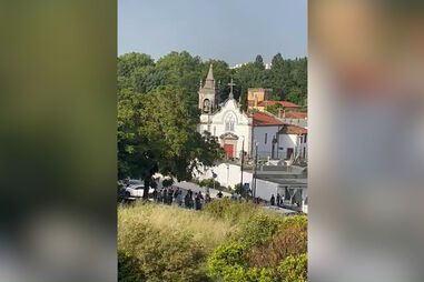 Captado momento em que foram ouvidos tiros junto ao cemitério de Ramalde no Porto
