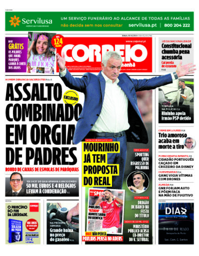 Capa de sábado, 09 de maio de 2026