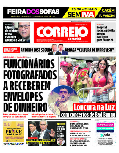 Capa de quarta-feira, 27 de maio de 2026