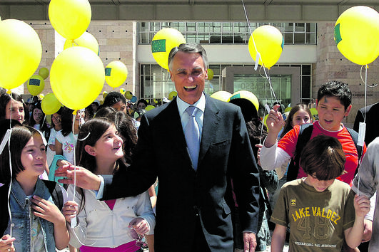Antigo Presidente da República, Cavaco Silva, no Dia da Europa, em 9 de Abril de 2007