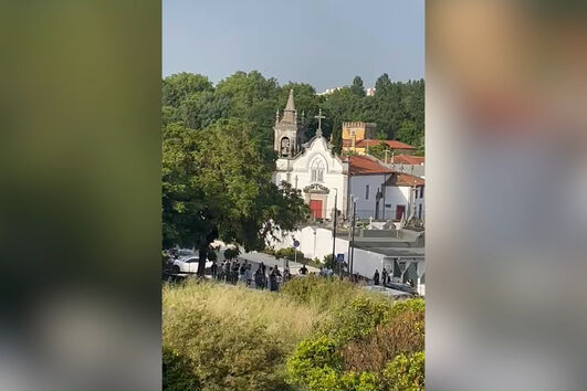 Captado momento em que foram ouvidos tiros junto ao cemitério de Ramalde no Porto