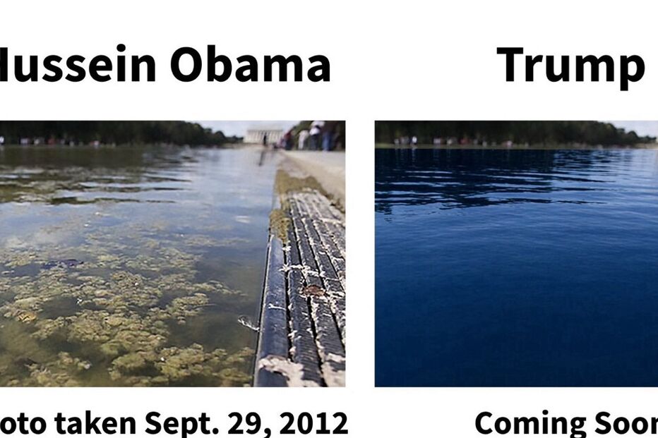 Comparativo da limpeza de lago sob Obama e Trump