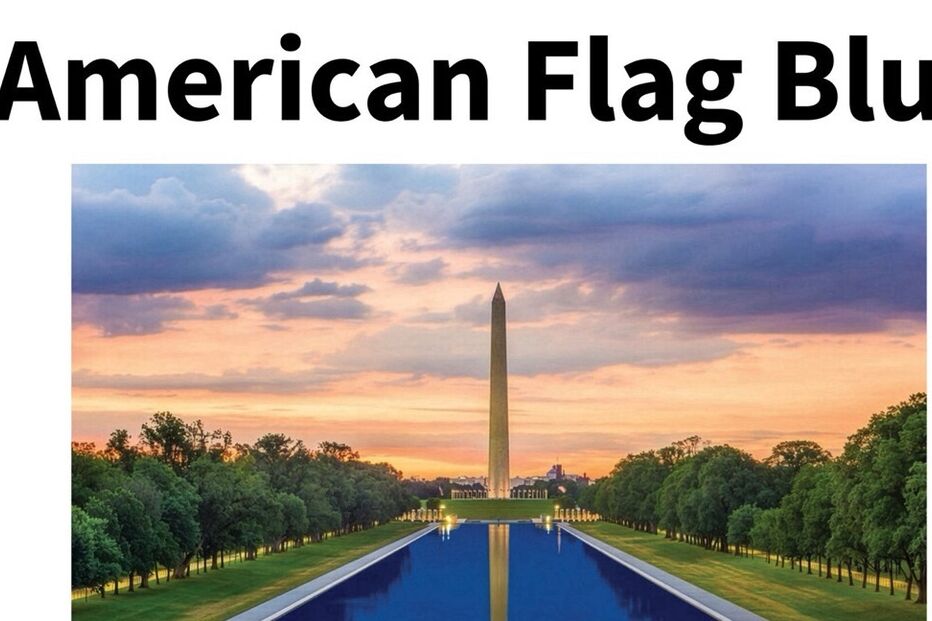 Bandeira americana azul