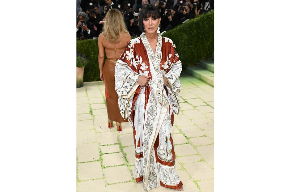 Kris Jenner no Met Gala 2026, em Nova Iorque