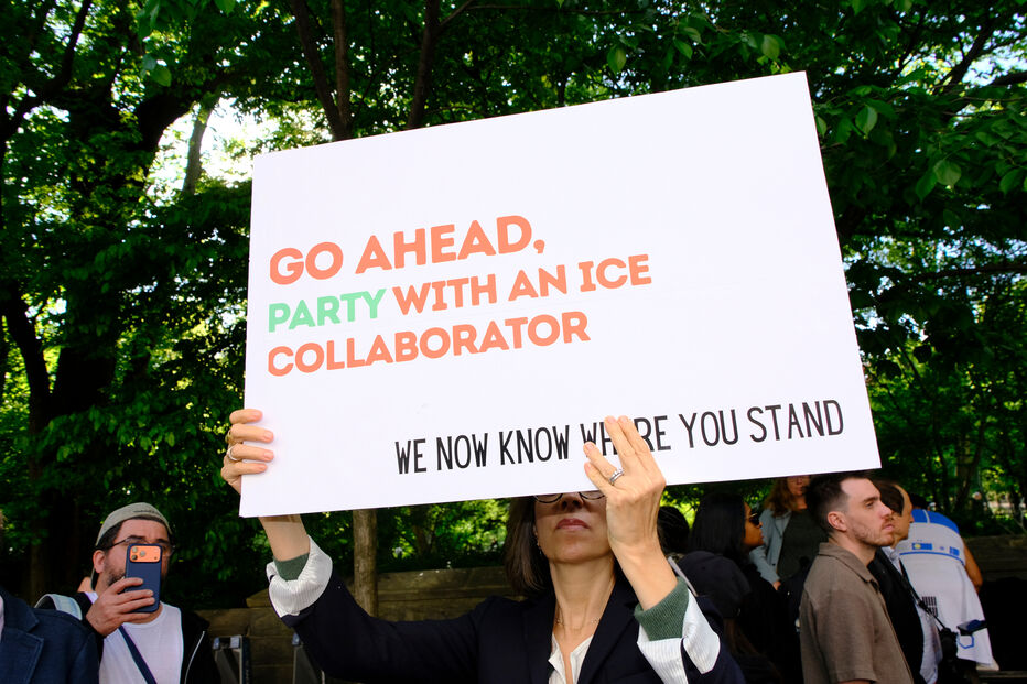 Protesto contra colaboradores do ICE: 