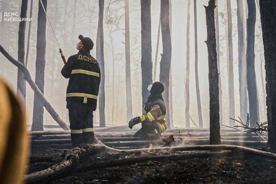 Incêndio florestal perto de Chernobyl após impacto de drone