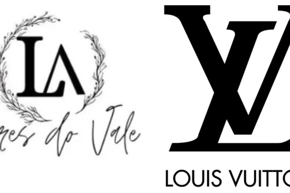 Logótipos da Licores do Vale (à esquerda) e da Louis Vuitton (à direita)