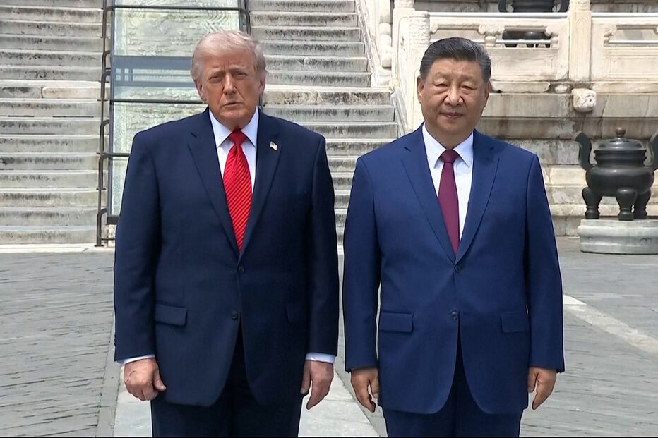 Xi Jinping e Donald Trump visitam o Templo do Céu, em Pequim