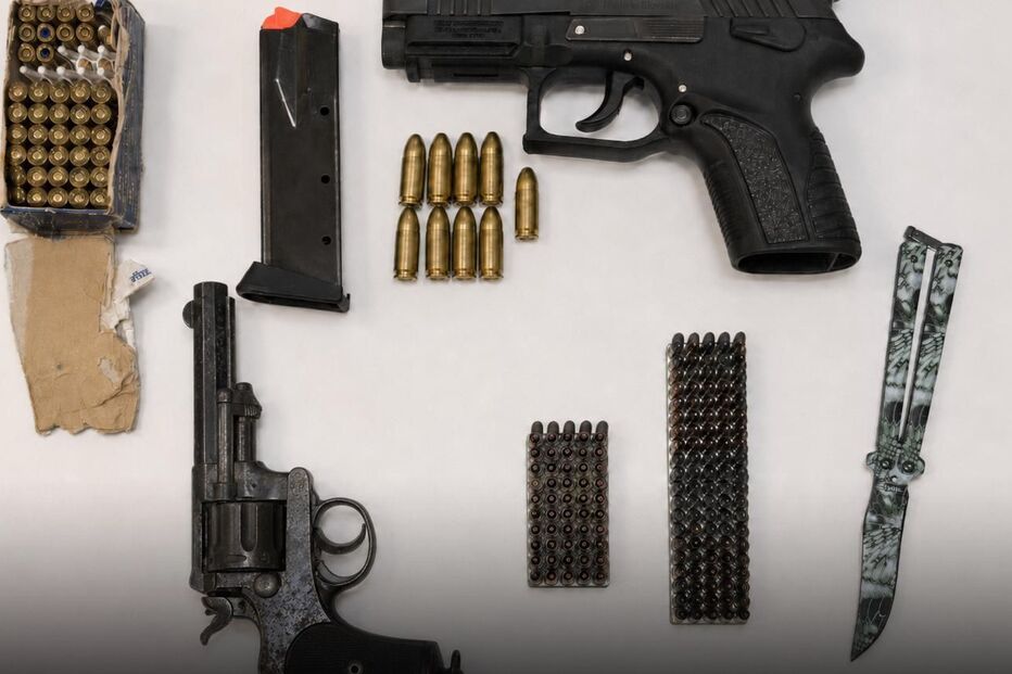 A Polícia Pública apreendeu armas de fogo e munições
