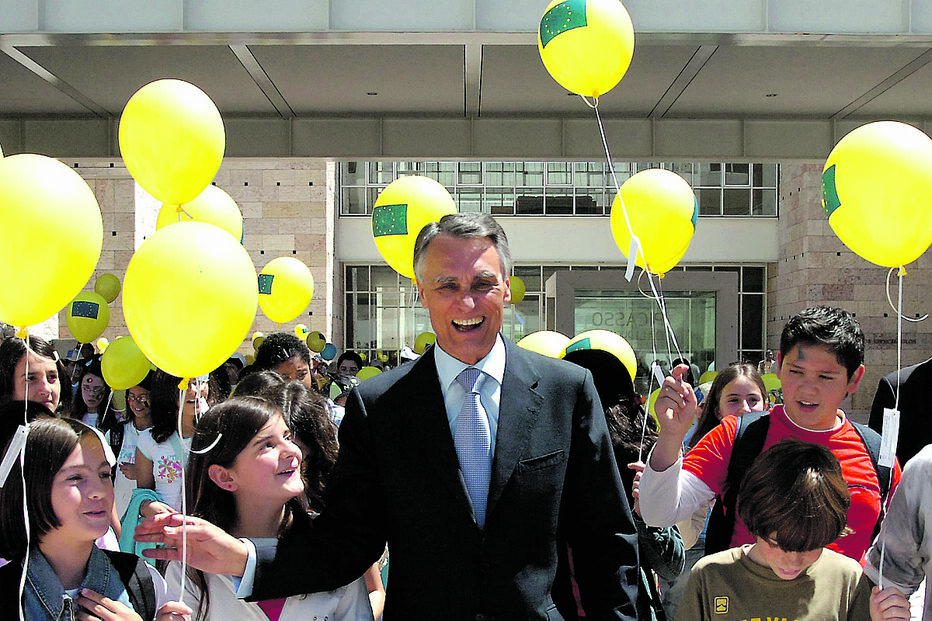 Antigo Presidente da República, Cavaco Silva, no Dia da Europa, em 9 de Abril de 2007