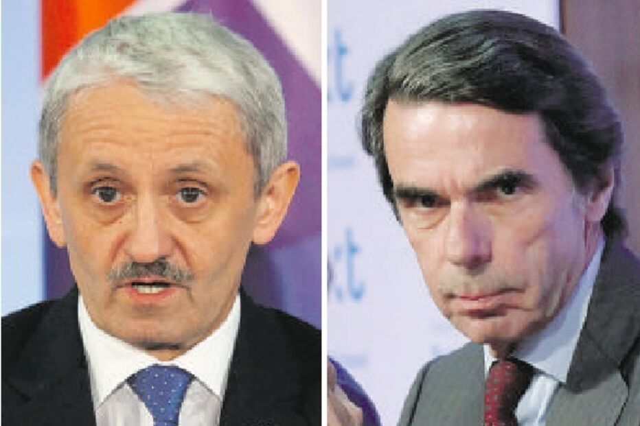 Dzurinda e Aznar na conferência do NOW