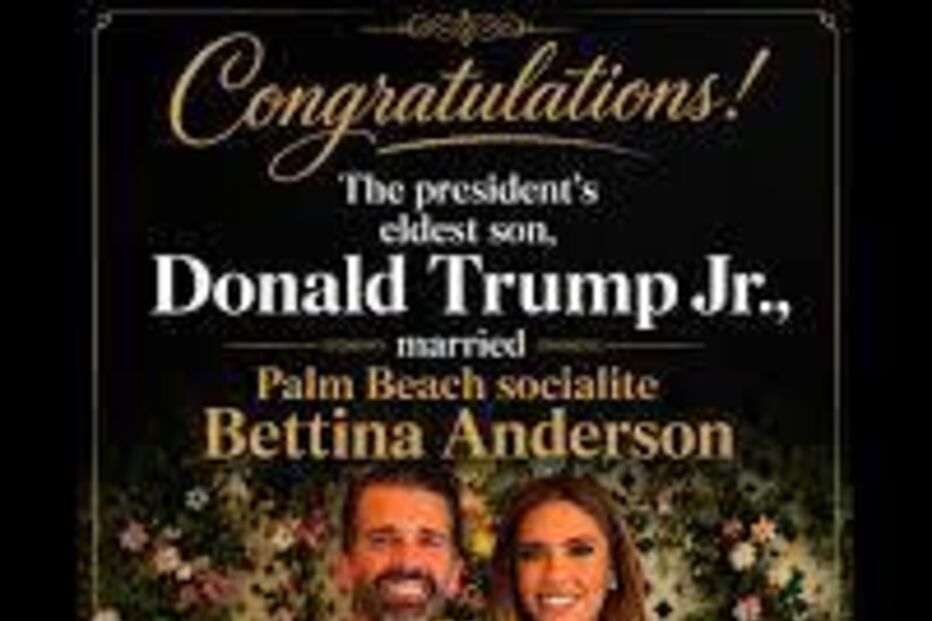 Donald Trump Jr. e Bettina Anderson casam-se numa ilha nas Bahamas