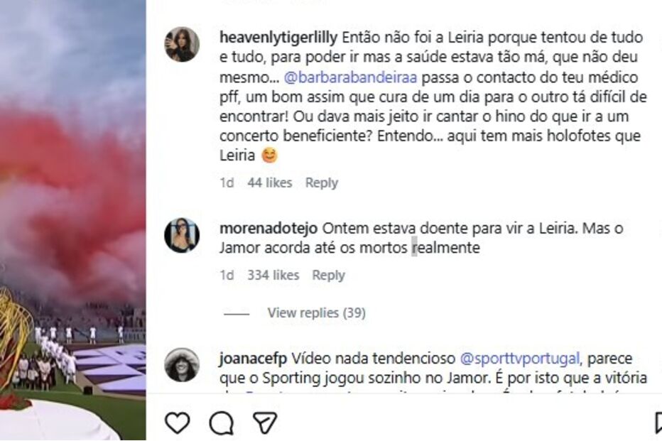 Bárbara Bandeira criticada