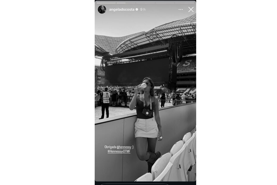 Ângela Costa no concerto de Bad Bunny com apoio de Hennessy