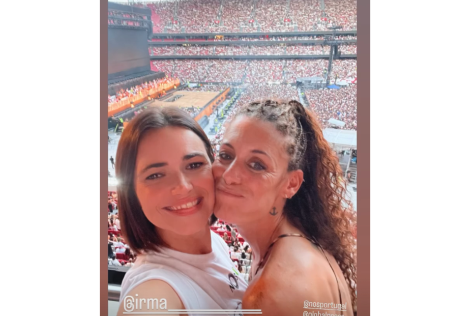 Joana Santos e Irma no concerto do Bad Bunny em Lisboa