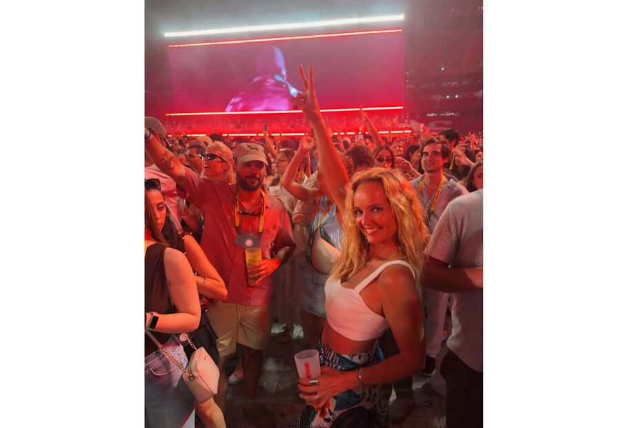 Bárbara Norton de Matos no concerto do Bad Bunny