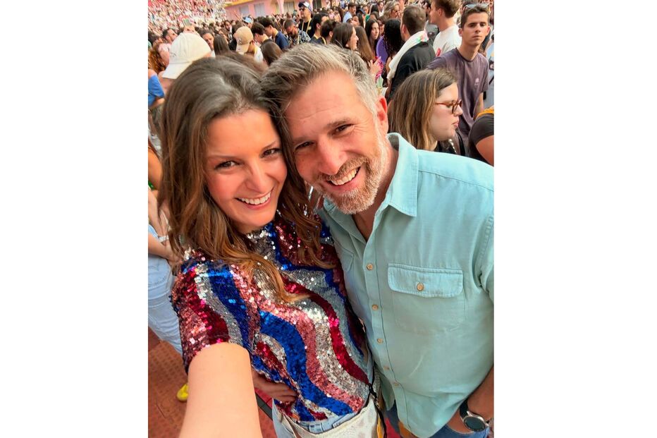Maria Botelho Moniz e Pedro Bianchi Prata no concerto do Bad Bunny