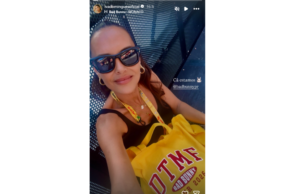 Iva Domingues no concerto do Bad Bunny