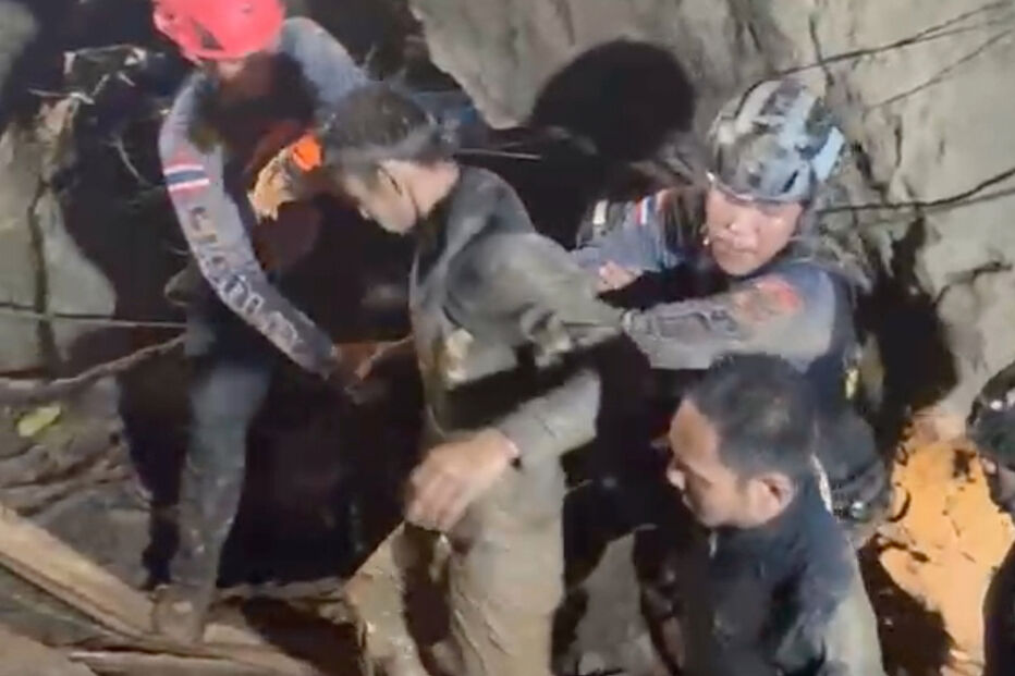 Primeiro sobrevivente resgatado com vida de gruta inundada no Laos