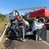 <![CDATA[ Condutor morre em choque frontal com camião em Vila Nova da Barquinha ]]>