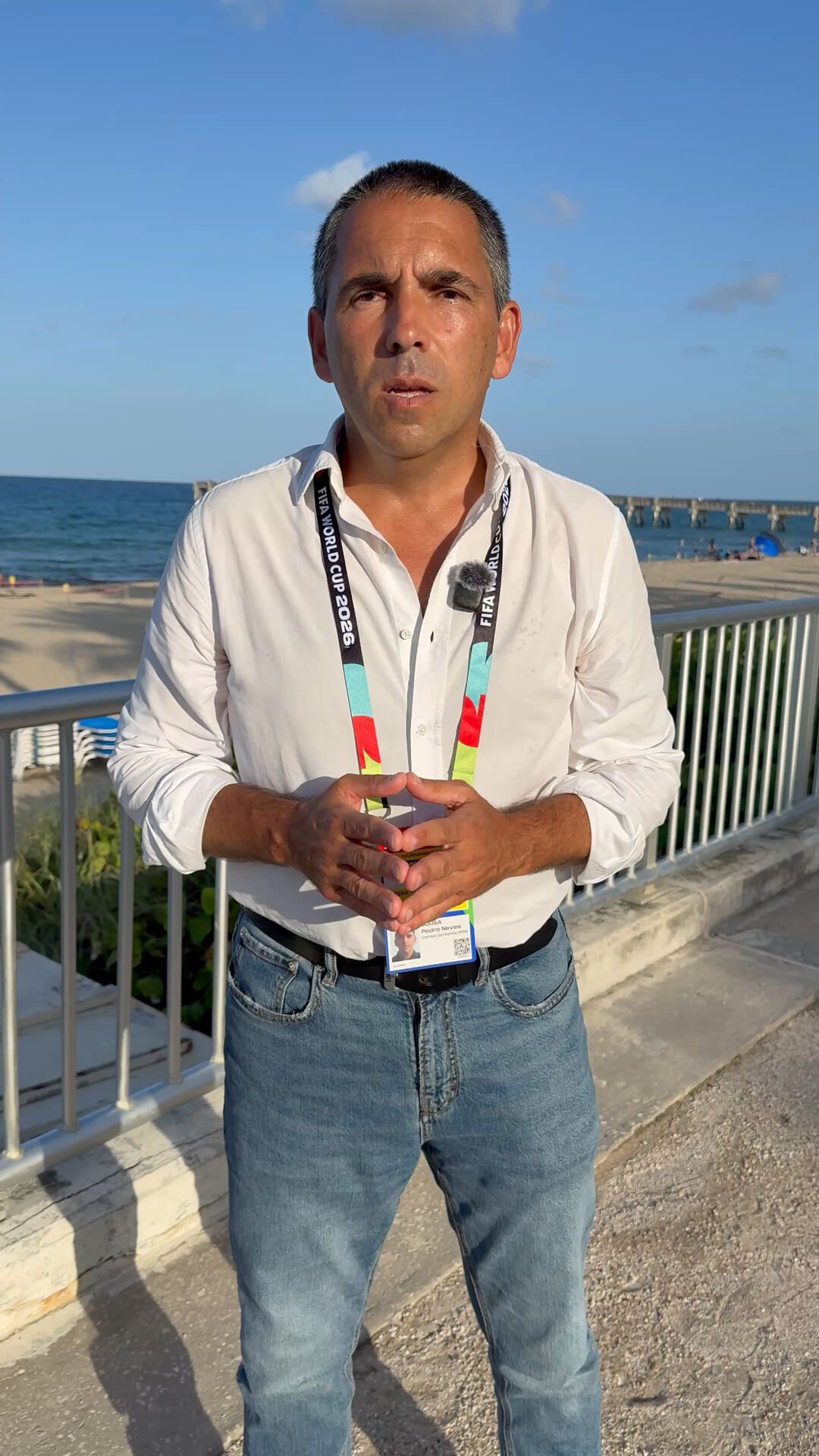 "Seleção vai realizar mais dois treinos em Palm Beach": Pedro Neves de Sousa sobre preparação para jogo contra a Croácia