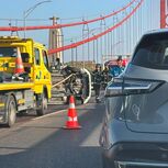 Capotamento na Ponte 25 de Abril provoca constrangimentos no trânsito
