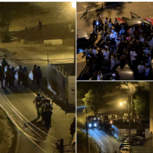 Fotos tiradas por moradores mostram o grande aparato policial no Restelo, Lisboa