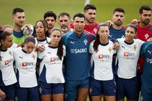 Segundo treino de Portugal com o apoio da seleção feminina