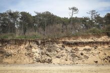 eposição de areias no trecho Ovar-Espinho, na praia de Maceda, em Ovar