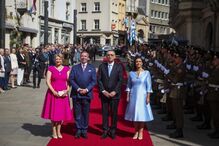  Presidente da República, António José Seguro, acompanhado da sua esposa, Margarida Maldonado Freitas, recebido pelo Grão-Duque, Guilherme V e pela Grã-Duquesa, Stephanie de Luxemburgo
