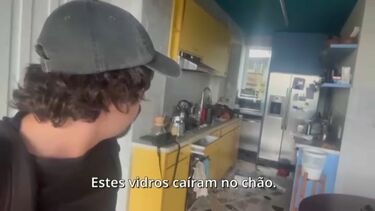 "Estes vidros caíram": Morador de Caracas mostra destruição em casa após sismos abalarem a Venezuela