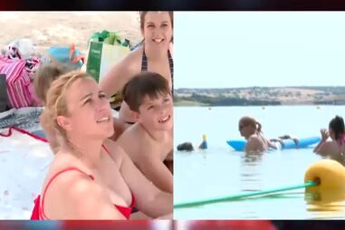 Populares procuram praias fluviais no Alentejo com temperaturas máximas perto dos 40 graus 