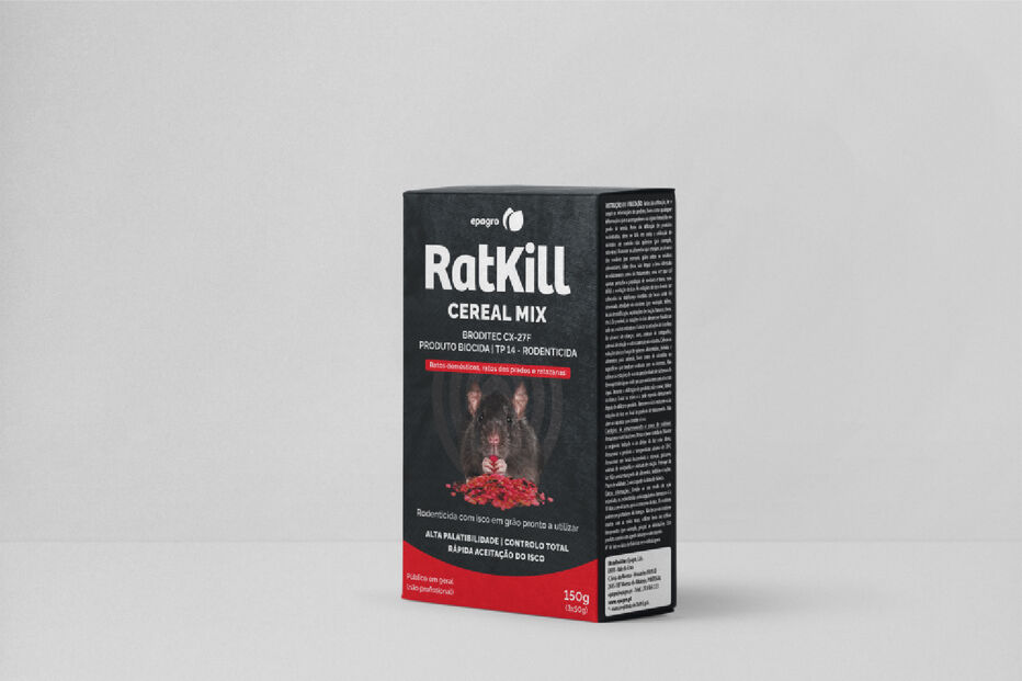 Novo rodenticida RatKill Cereal Mix para controlo de ratos e ratazanas