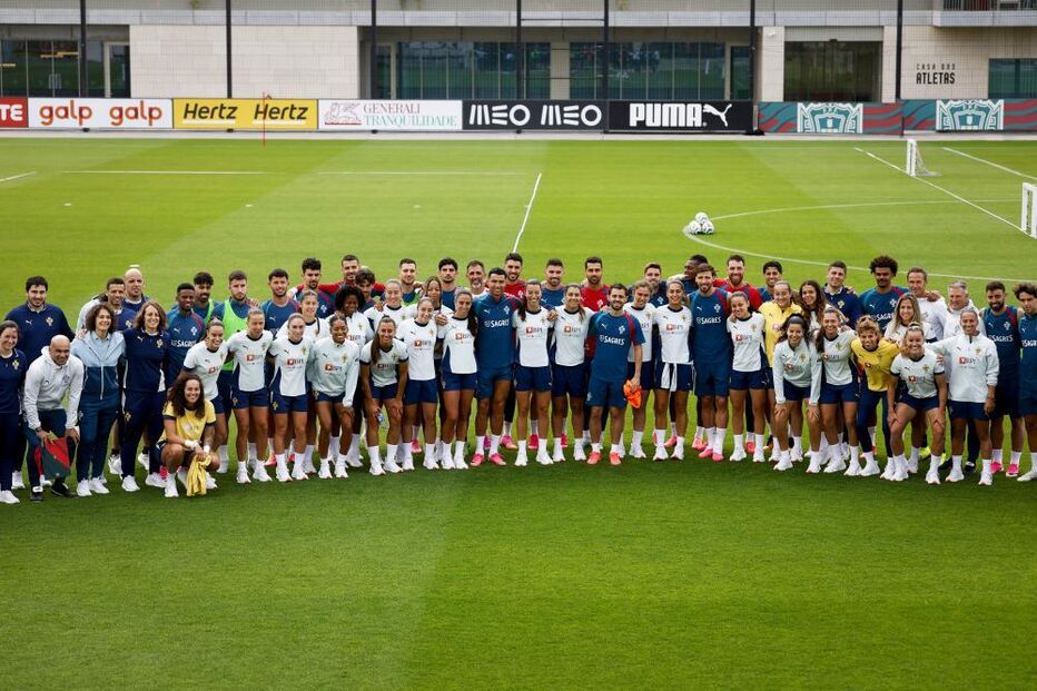 Segundo treino de Portugal com o apoio da seleção feminina