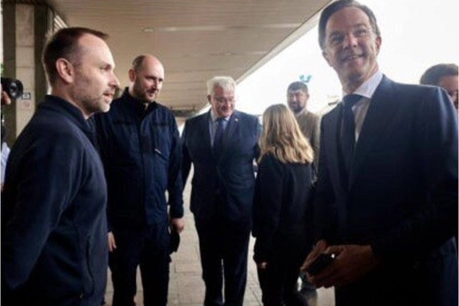 Print screen de parte da publicação original dos caminhos de ferro ucranianos (Ukrzaliznytsia) no Telegram, confirmando a chegada do secretário-geral da NATO, Mark Rutte, a Kiev, na Ucrânia