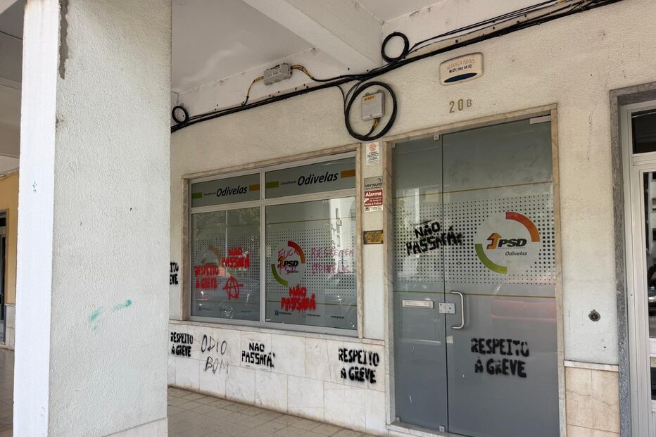 Sede do PSD em Odivelas vandalizada 