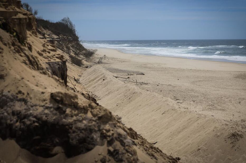 eposição de areias no trecho Ovar-Espinho, na praia de Maceda, em Ovar