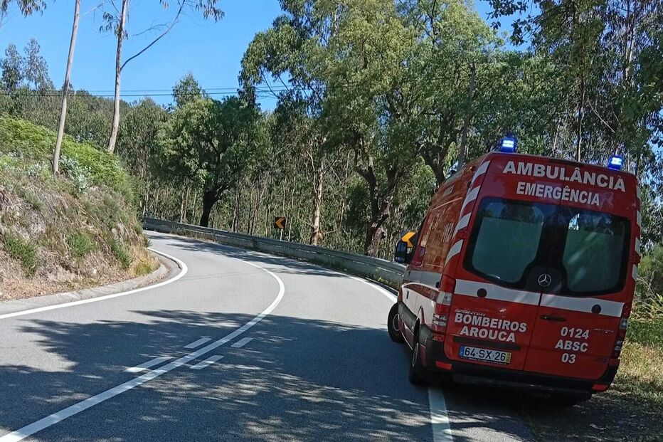 Jovem de 20 anos ferida em despiste de mota em Arouca