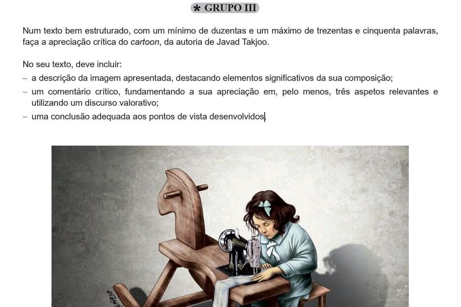 Questão do exame de Português