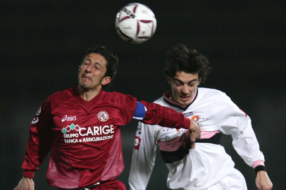 Futebolista Igor Protti durante partido do campeonato italiano