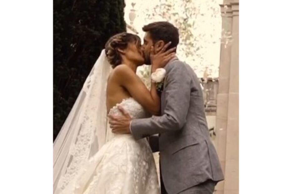 Andreia Rodrigues e Daniel Oliveira no dia do casamento