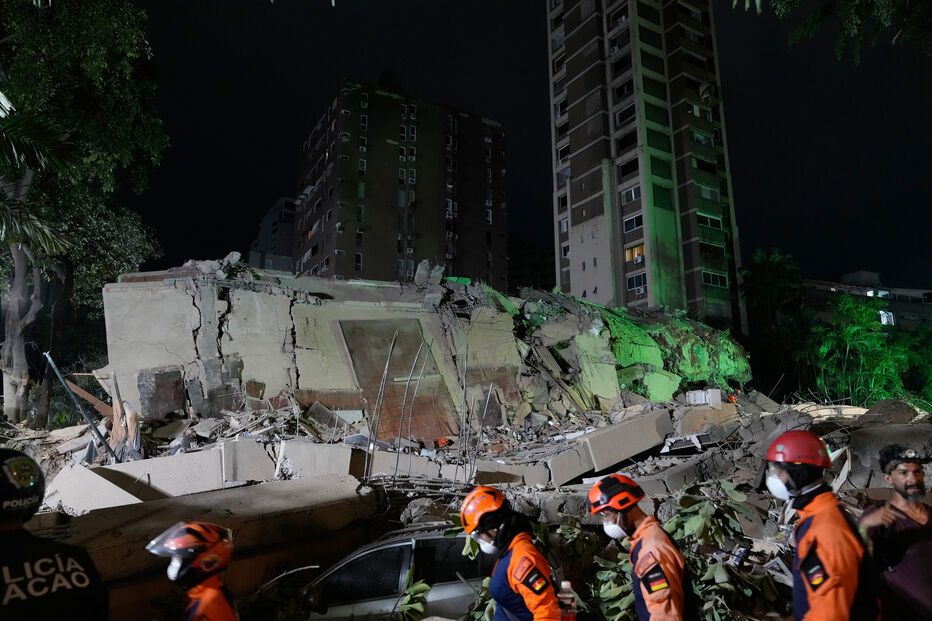 As imagens da destruição em Caracas após sismos