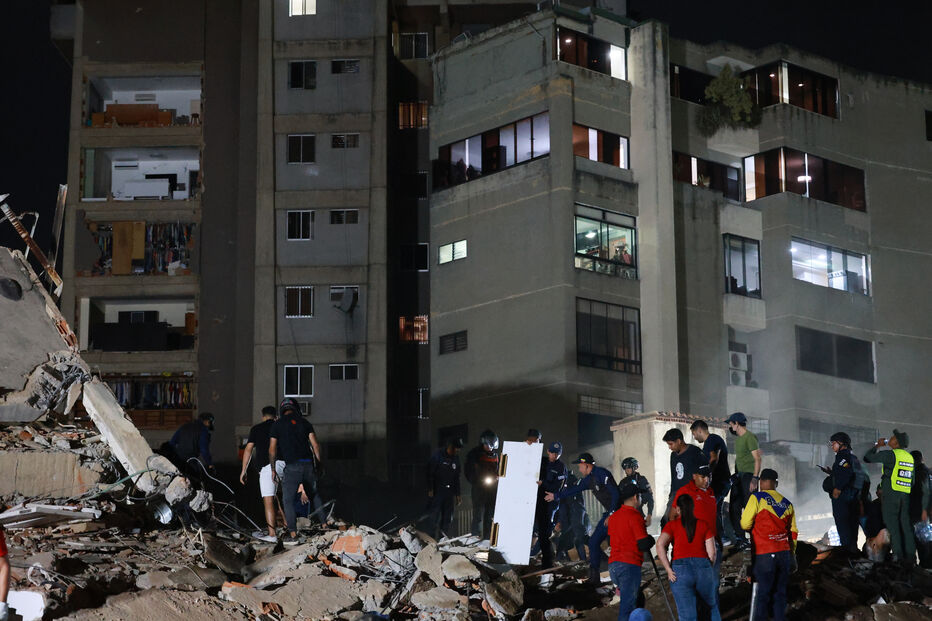 As imagens da destruição em Caracas após sismos