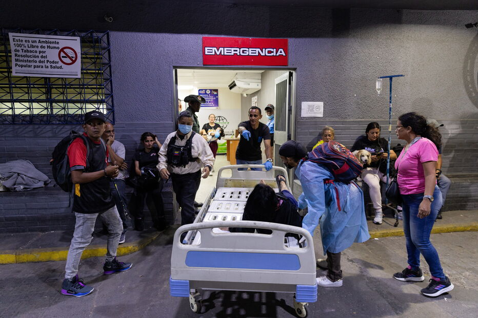 As imagens da destruição em Caracas após sismos