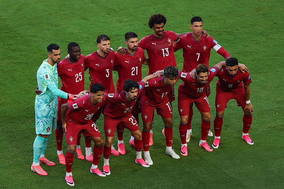 Seleção nacional no jogo Portugal - Colômbia