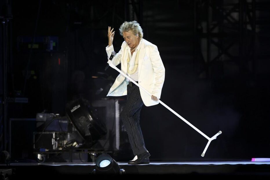 Rod Stewart atuou no Rock in Rio, no sábado