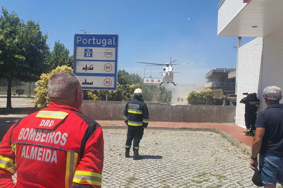 Incêndio em hotel em Vilar Formoso causa um ferido grave. Homem foi helitransportado para o hospital de Coimbra 