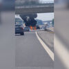 <![CDATA[ Veículo incendeia-se após colisão na A2 em Grândola ]]>