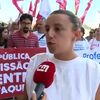 <![CDATA[ "Não vou conseguir entrar na faculdade": Alunos em manifestação em Coimbra contra processo dos exames nacionais ]]>