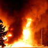 <![CDATA[ Ataque russo provoca incêndio em posto de combustível na cidade ucraniana de Sumy ]]>